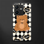bear uniform pattern back phone cover | glass case for vivo y22