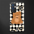 bear uniform pattern back phone cover | glass case for oneplus 9