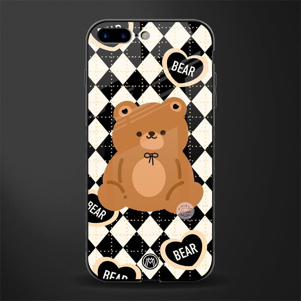 bear uniform pattern glass case for iphone 7 plus image