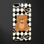bear uniform pattern glass case for iphone 7 plus image