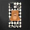 bear uniform pattern back phone cover | glass case for vivo v21e 4g