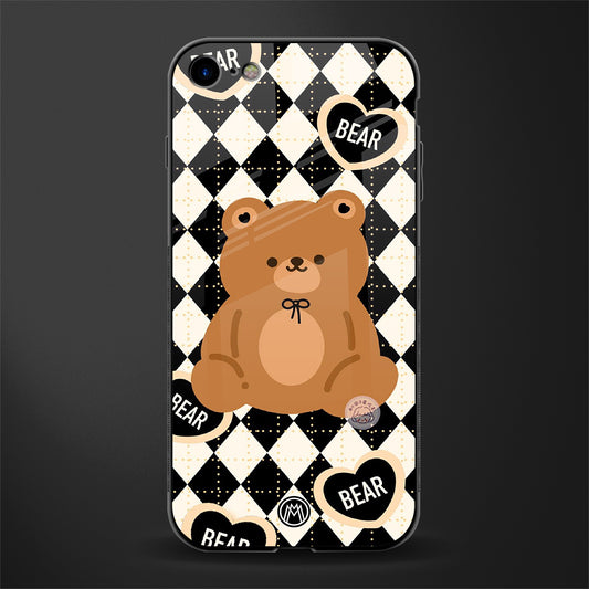 bear uniform pattern glass case for iphone 7 image