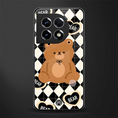 bear uniform pattern back phone cover | glass case for oneplus 11