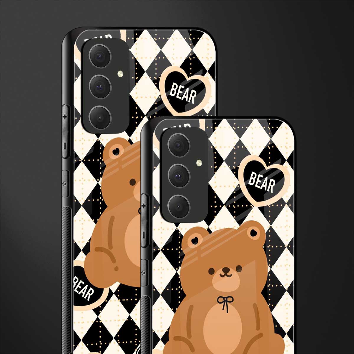bear uniform pattern back phone cover | glass case for samsung galaxy a54 5g