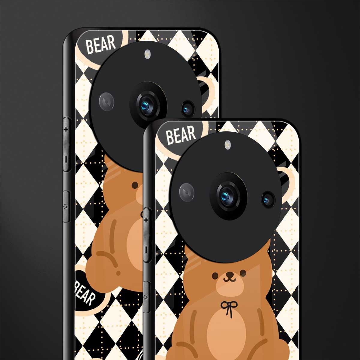bear uniform pattern back phone cover | glass case for realme 11 pro 5g