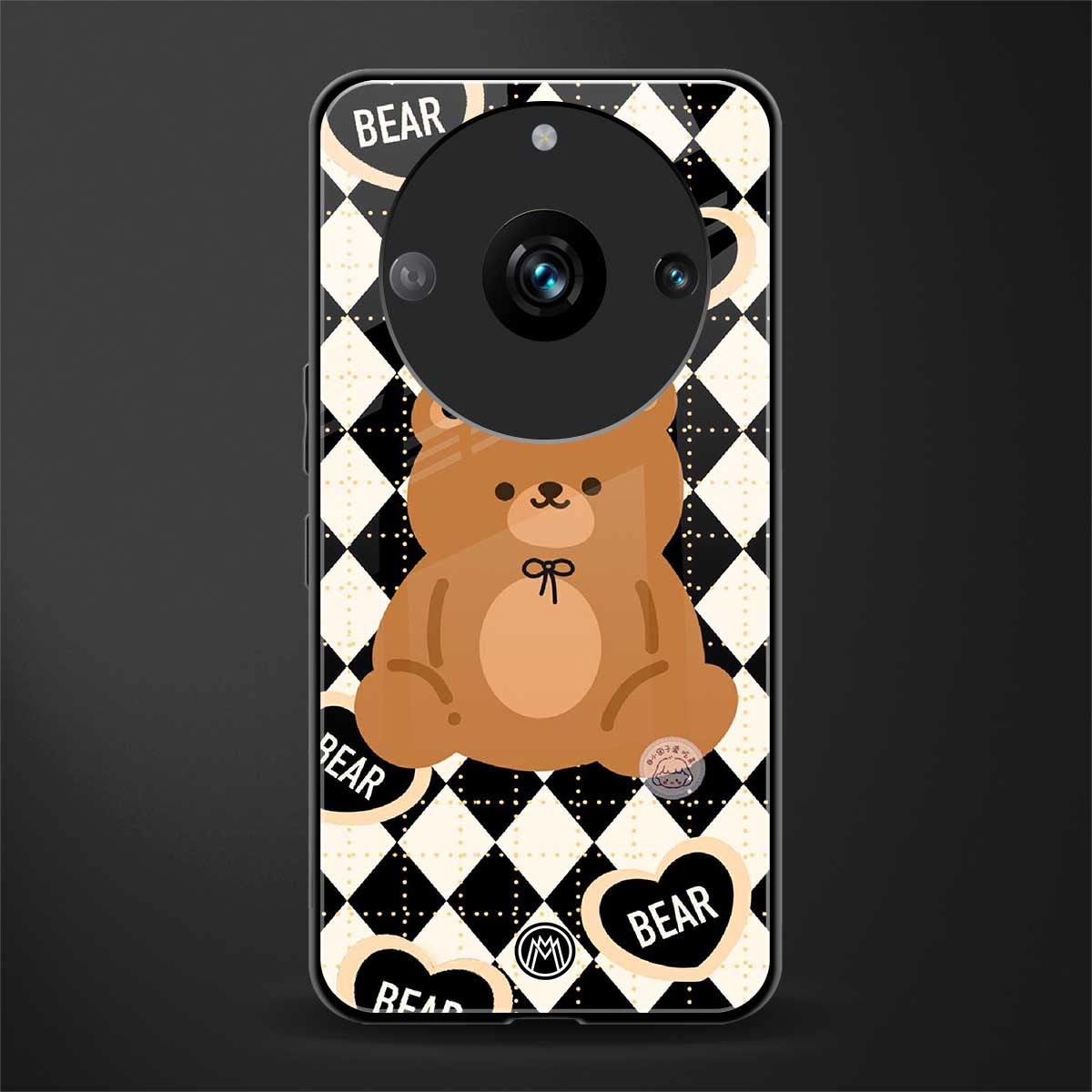 bear uniform pattern back phone cover | glass case for realme 11 pro 5g