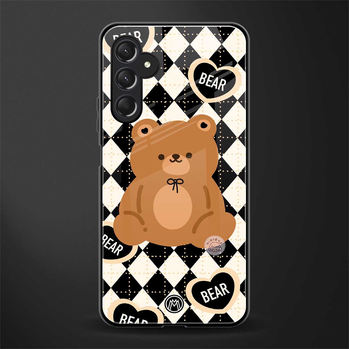 bear uniform pattern back phone cover | glass case for samsun galaxy a24 4g