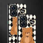 bear uniform pattern back phone cover | glass case for realme c55