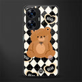 bear uniform pattern back phone cover | glass case for realme c55
