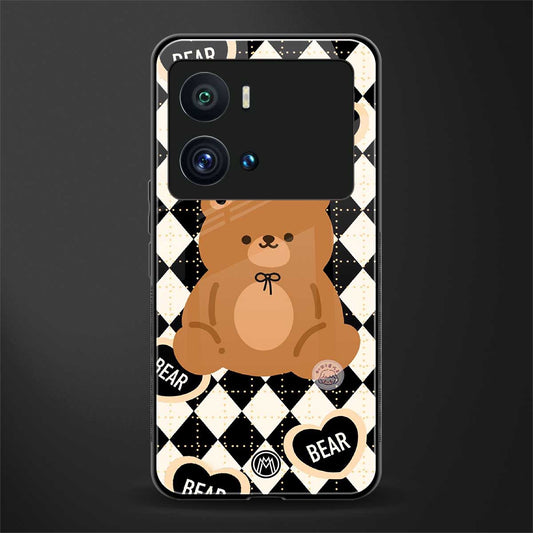bear uniform pattern back phone cover | glass case for iQOO 9 Pro