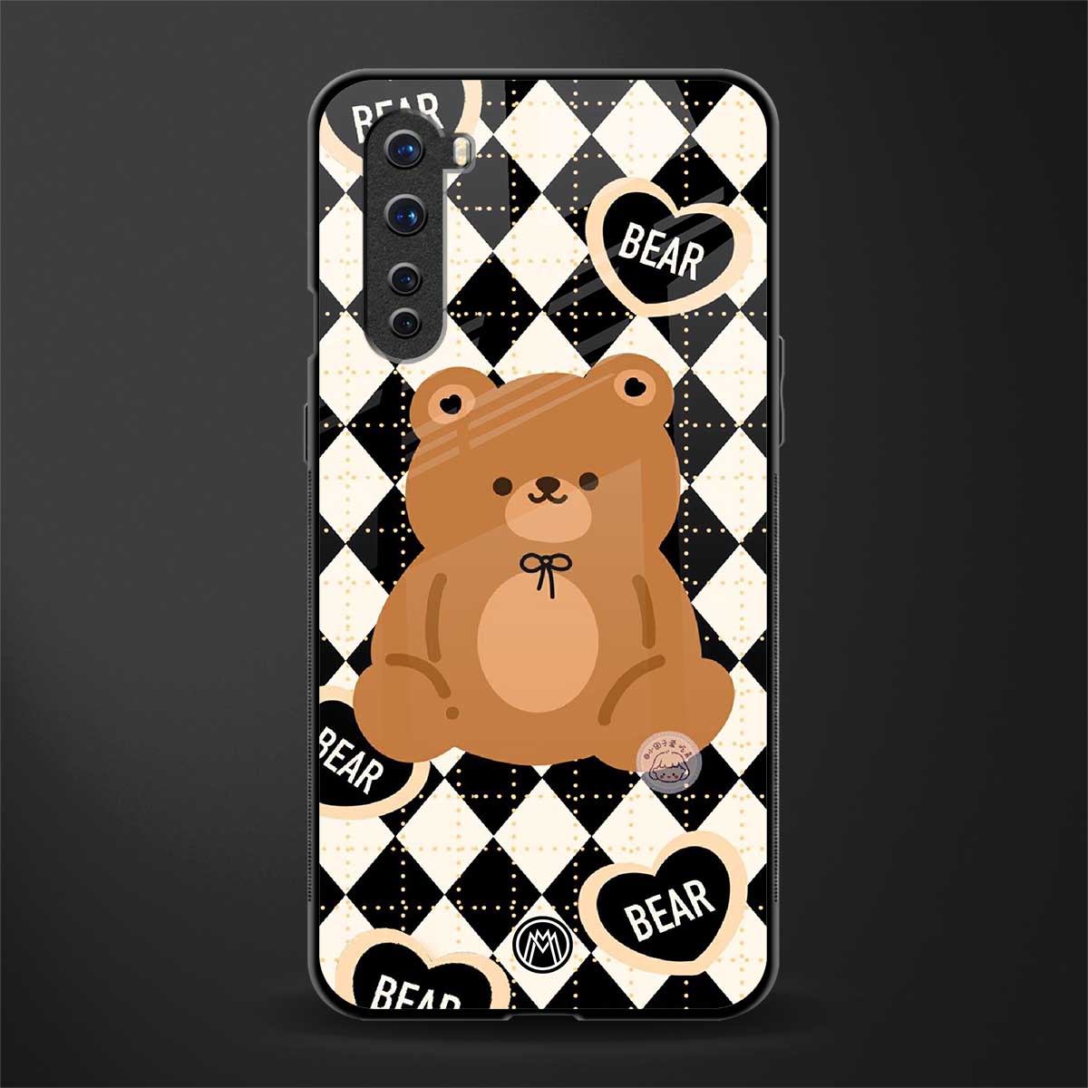 bear uniform pattern glass case for oneplus nord ac2001 image