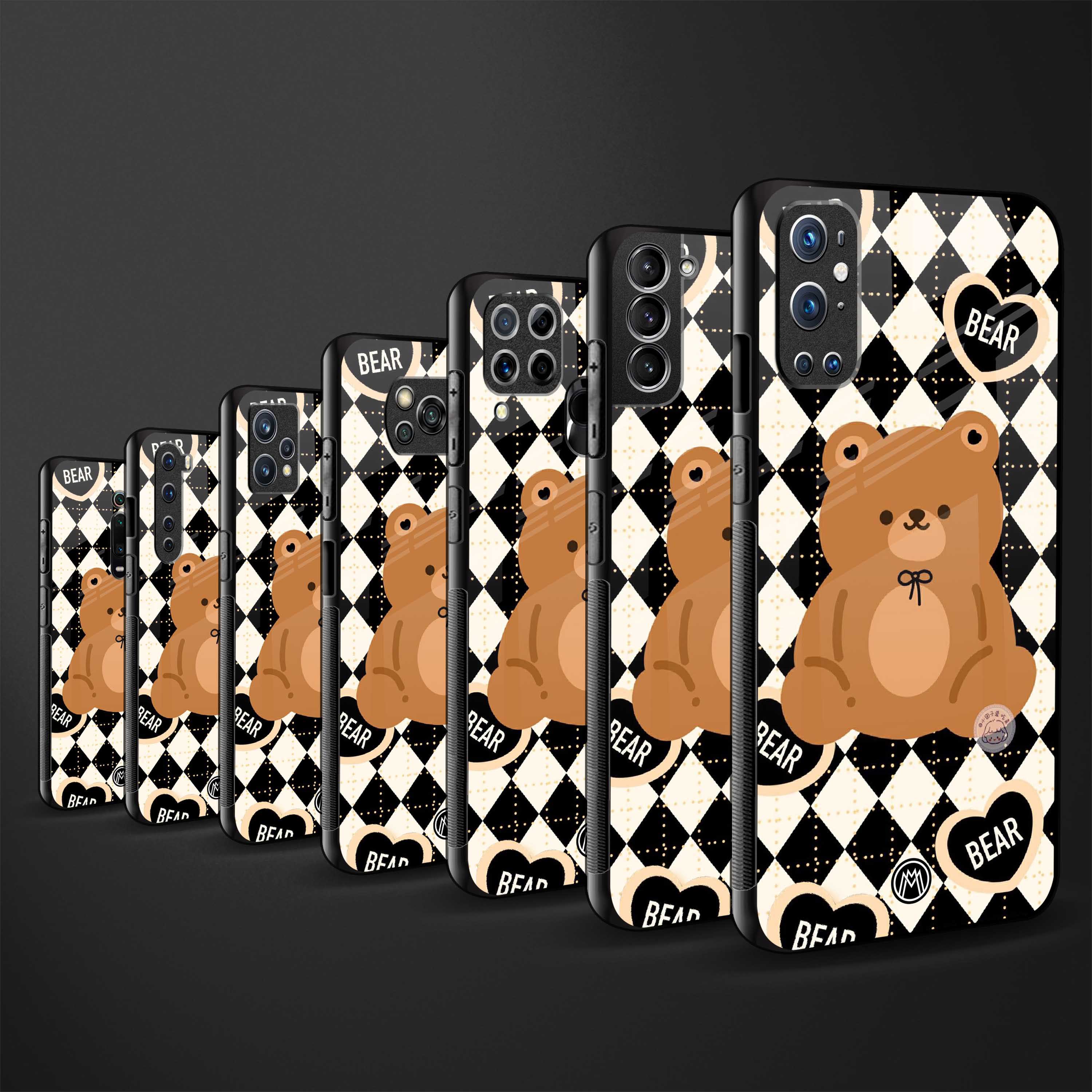 bear uniform pattern glass case for vivo y53s image-3
