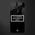beautiful day to leave me alone black glass case for vivo s1 pro