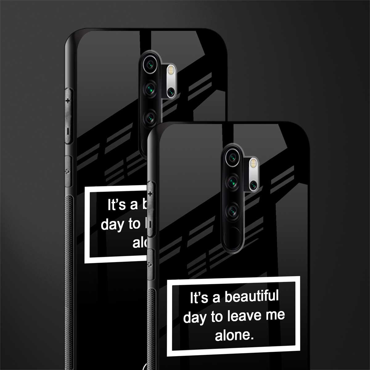 beautiful day to leave me alone black glass case for redmi note 8 pro