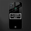 beautiful day to leave me alone black glass case for realme 7i