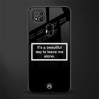 beautiful day to leave me alone black glass case for redmi 9