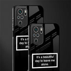 beautiful day to leave me alone black glass case for redmi note 10s