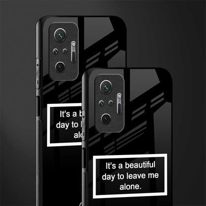 beautiful day to leave me alone black glass case for redmi note 10 pro