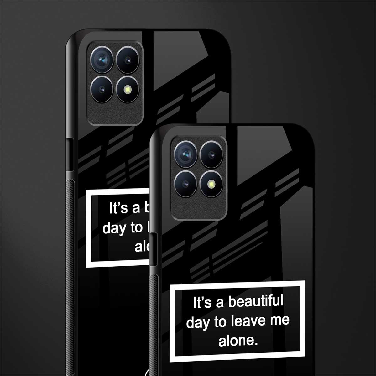 beautiful day to leave me alone black glass case for realme 8i