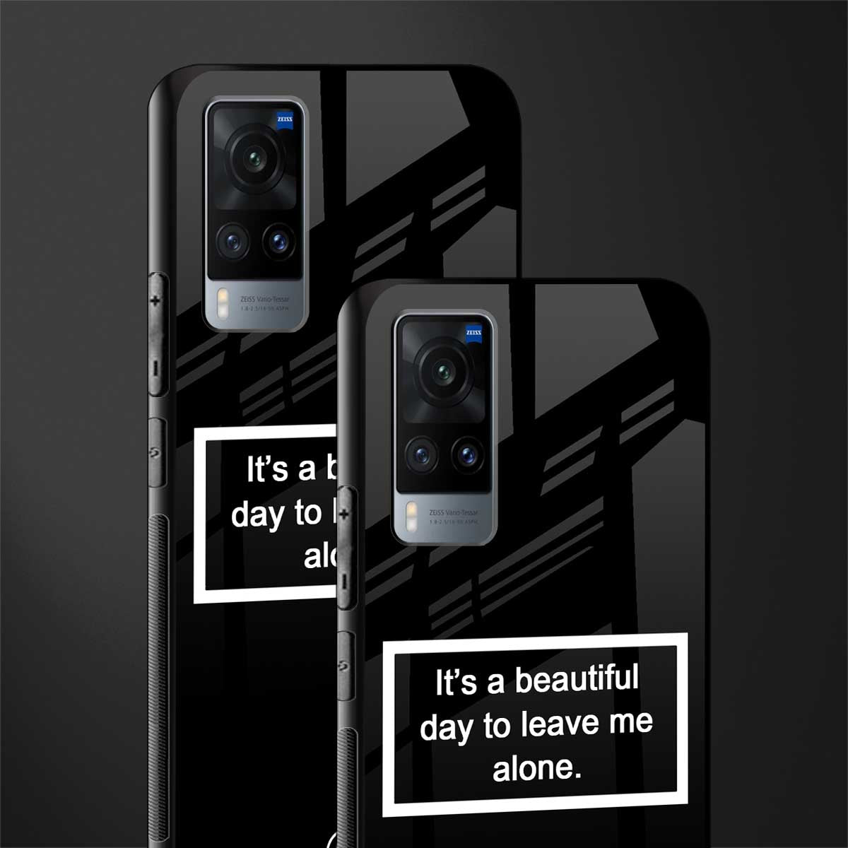 beautiful day to leave me alone black glass case for vivo x60