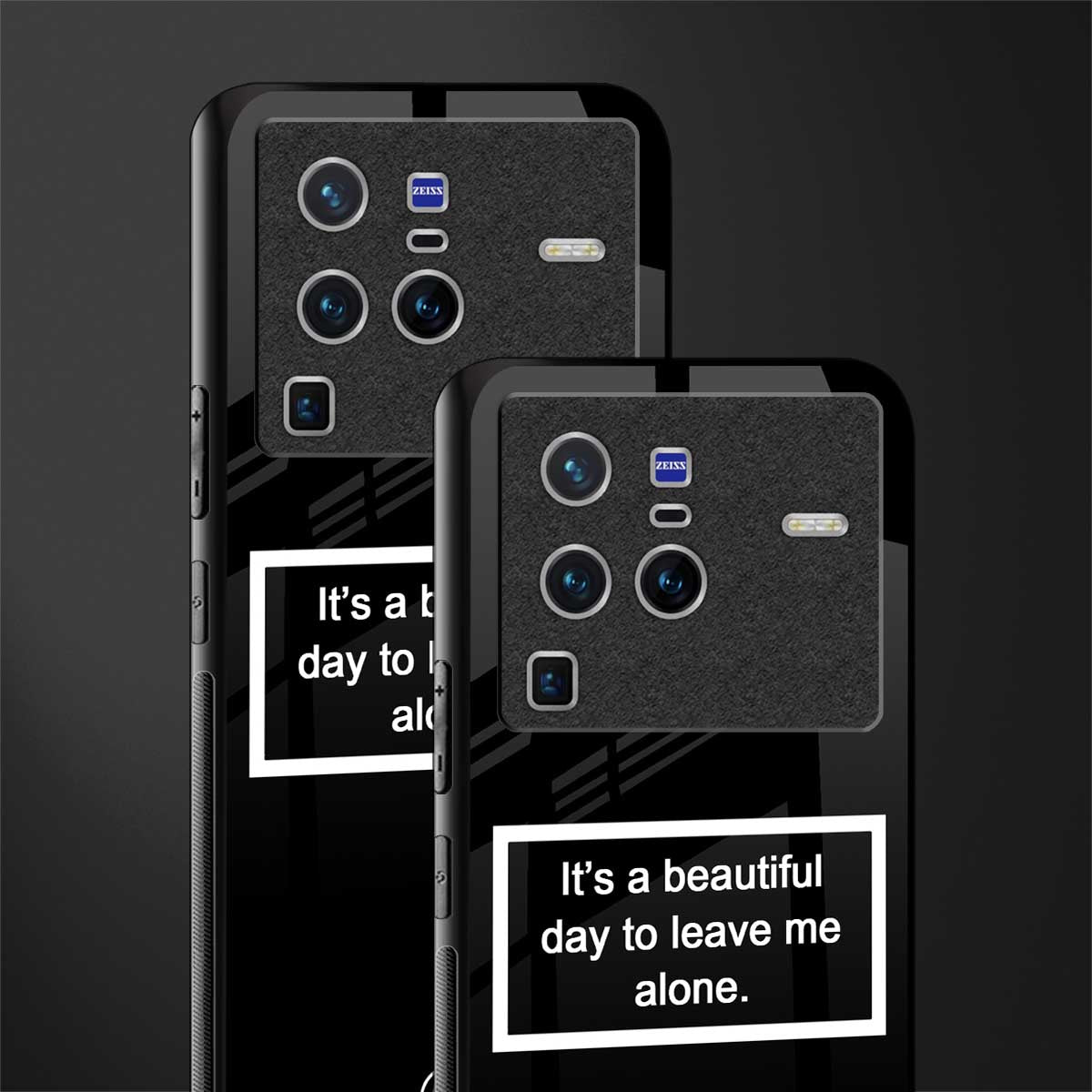 beautiful day to leave me alone black glass case for vivo x80 pro 5g