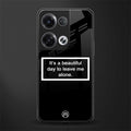 beautiful day to leave me alone black back phone cover | glass case for oppo reno 8 pro