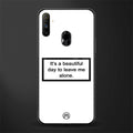 beautiful day to leave me alone white glass case for realme narzo 10a image
