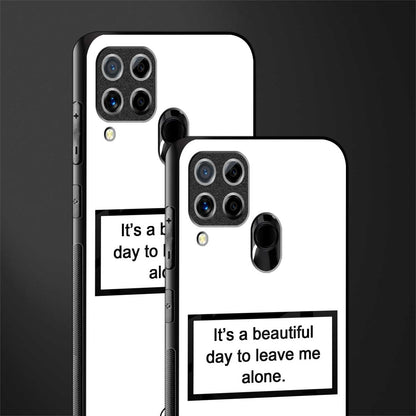 beautiful day to leave me alone white glass case for realme c15 image-2