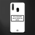 beautiful day to leave me alone white glass case for vivo u20 image