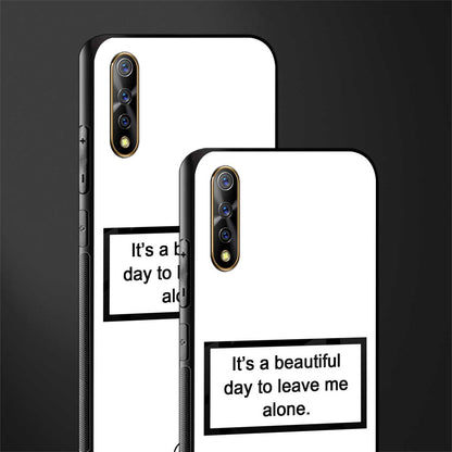 beautiful day to leave me alone white glass case for vivo z1x image-2