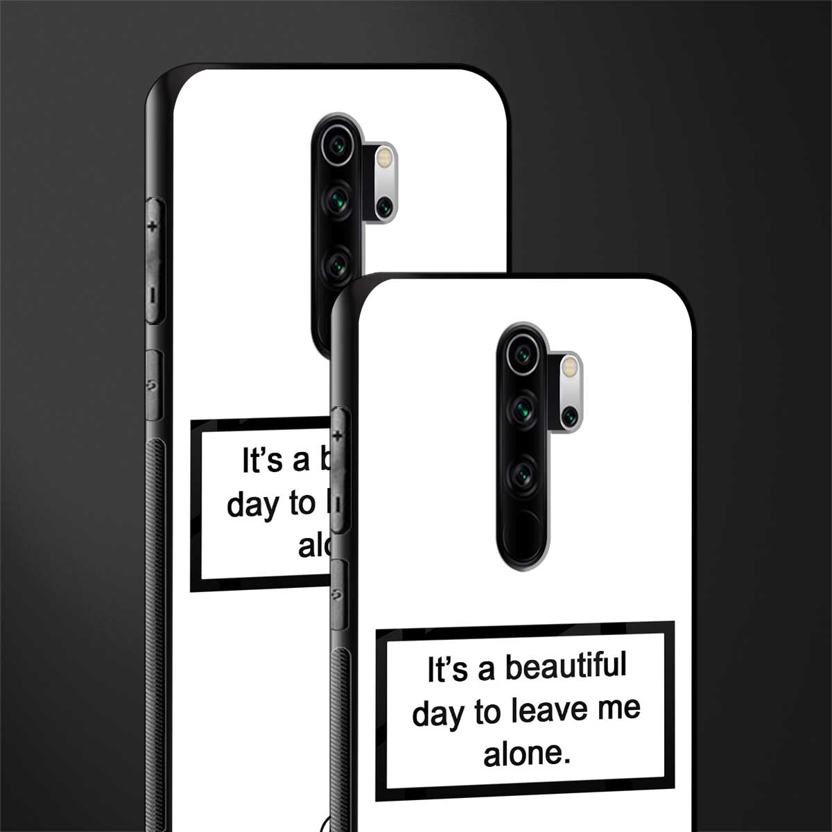 beautiful day to leave me alone white glass case for redmi note 8 pro image-2