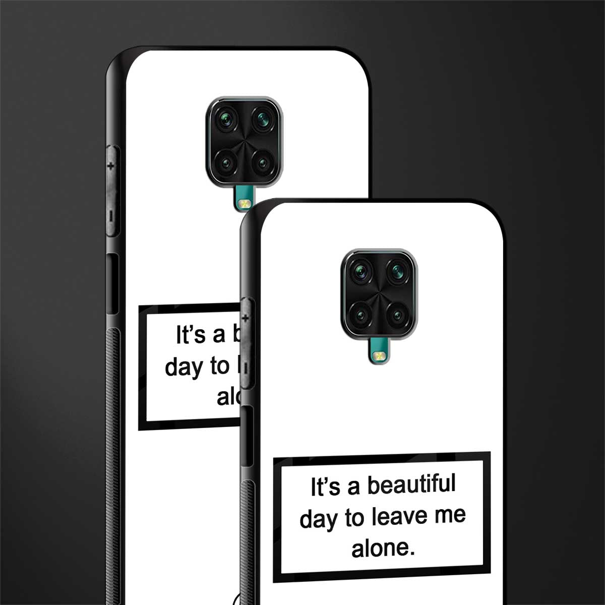 beautiful day to leave me alone white glass case for redmi note 9 pro image-2