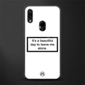 beautiful day to leave me alone white glass case for redmi 7redmi y3 image