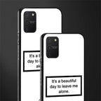 beautiful day to leave me alone white glass case for samsung galaxy s10 lite image-2