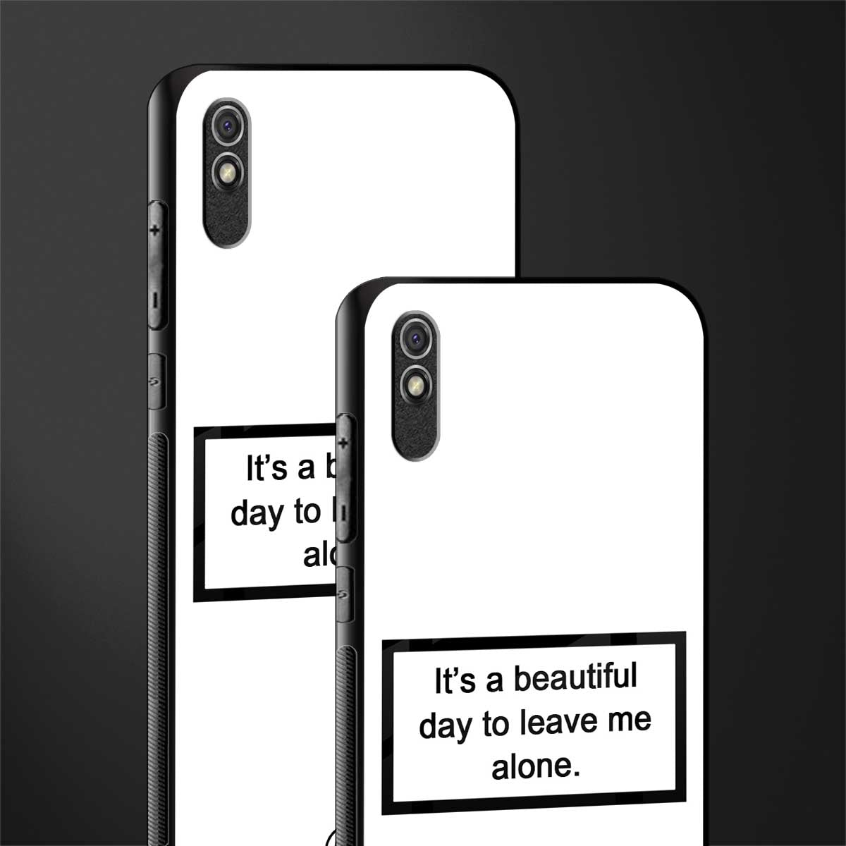 beautiful day to leave me alone white glass case for redmi 9a sport image-2