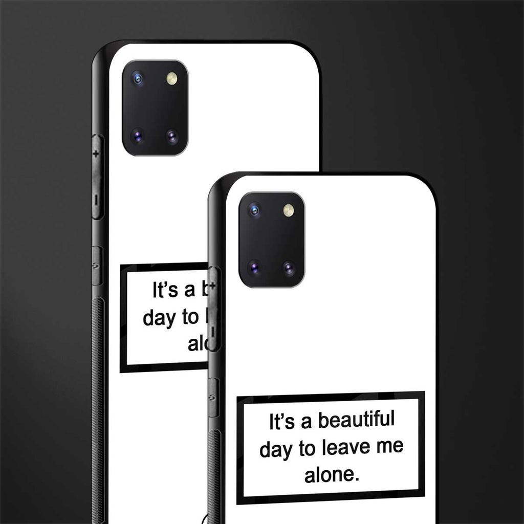 beautiful day to leave me alone white glass case for samsung galaxy note 10 lite image-2
