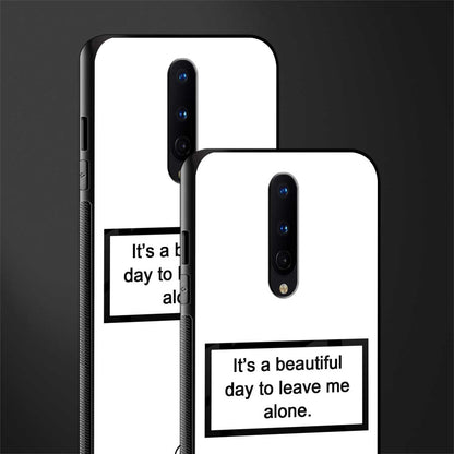 beautiful day to leave me alone white glass case for oneplus 8 image-2