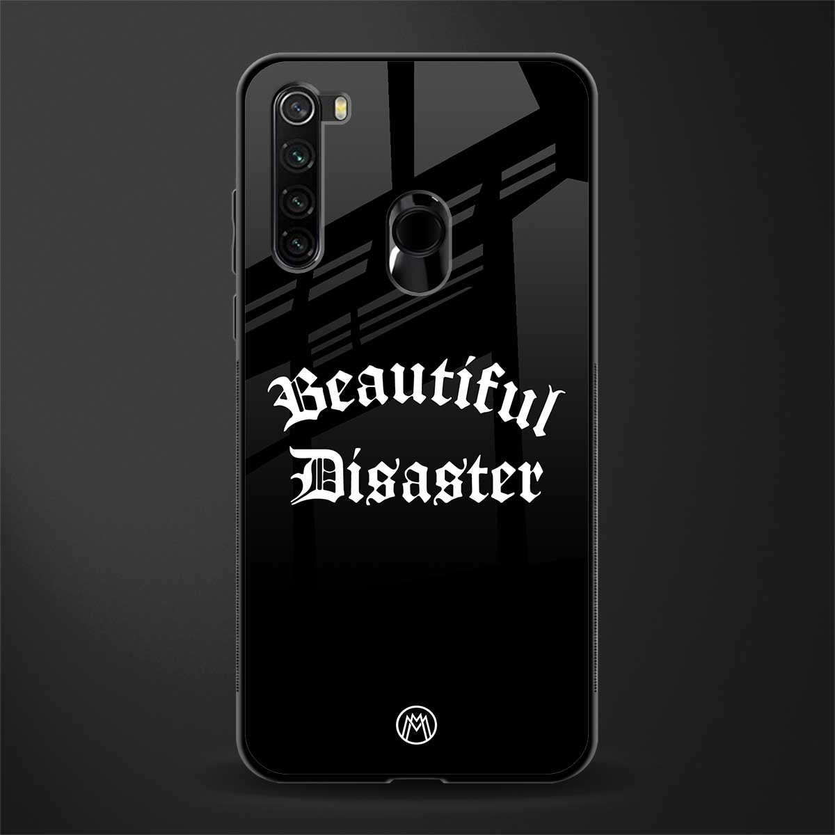 beautiful disaster glass case for redmi note 8 image