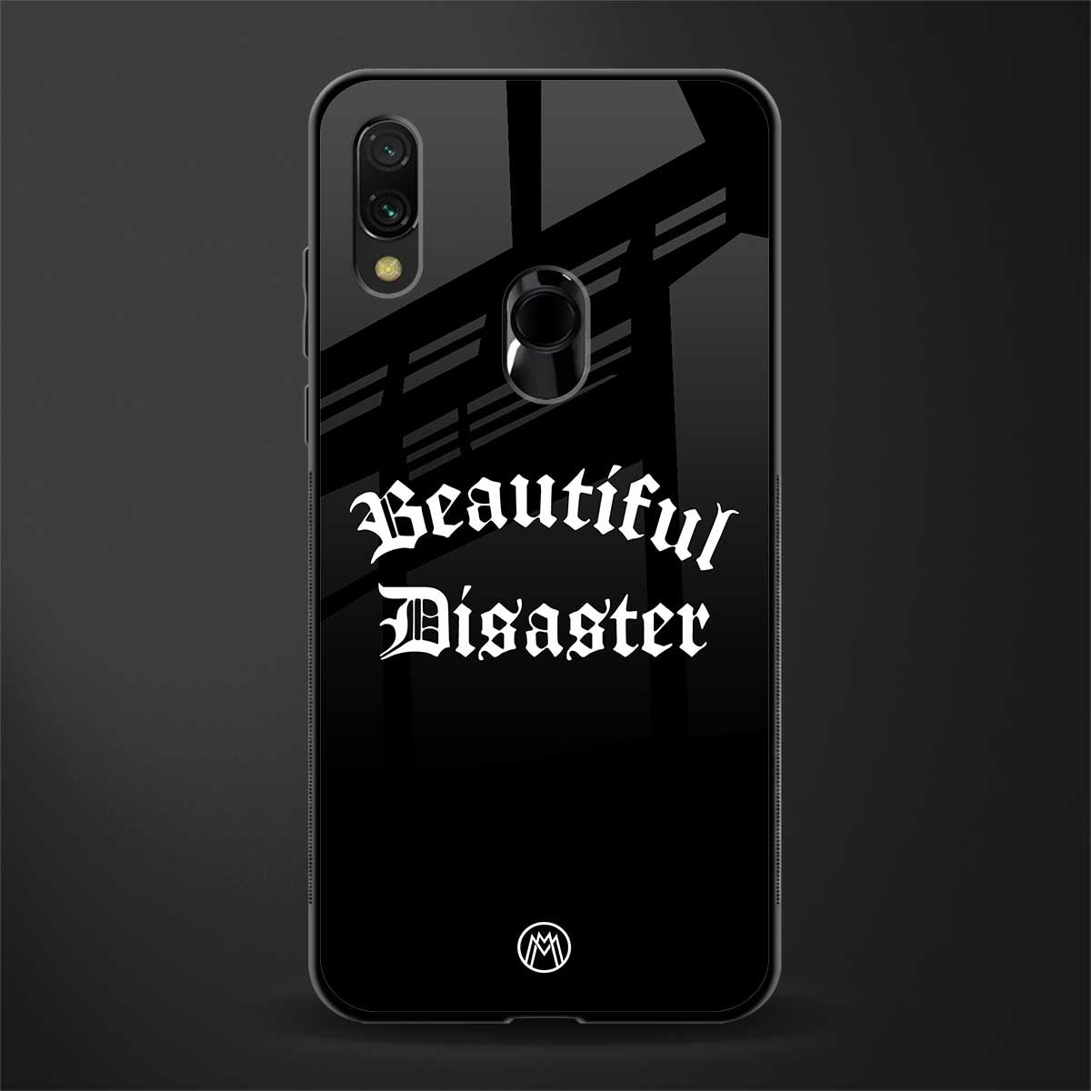 beautiful disaster glass case for redmi note 7s image