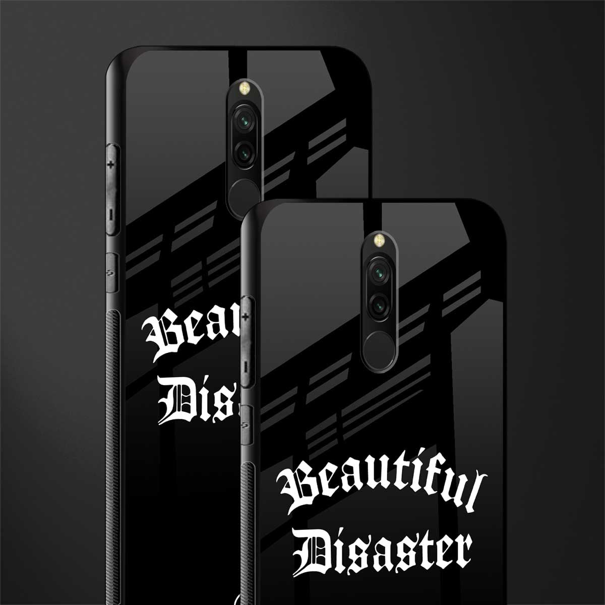 beautiful disaster glass case for redmi 8 image-2