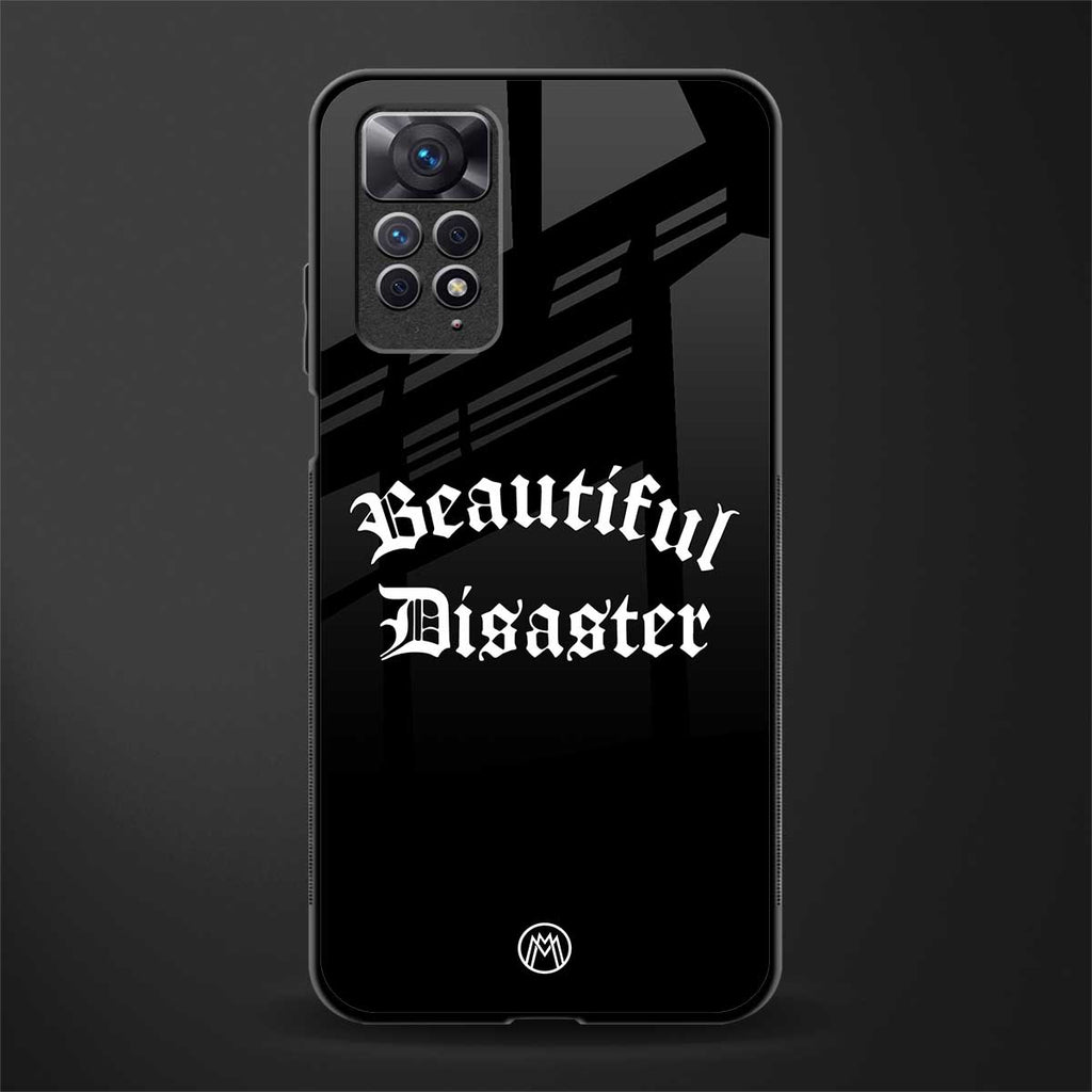 beautiful disaster glass case for redmi note 11 image