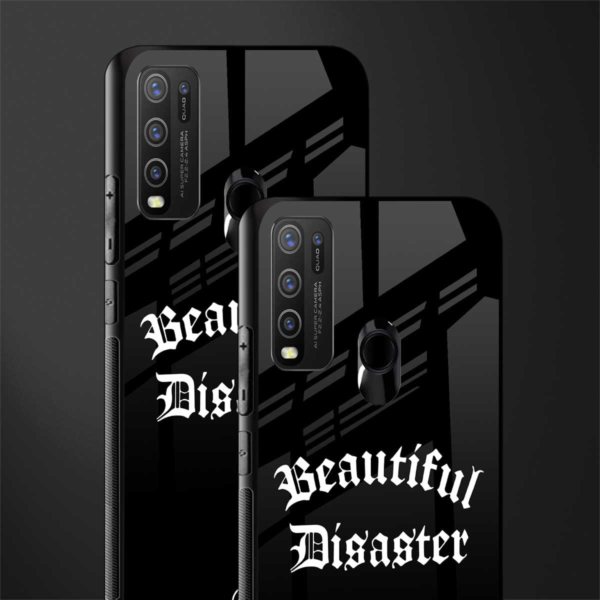 beautiful disaster glass case for vivo y50 image-2