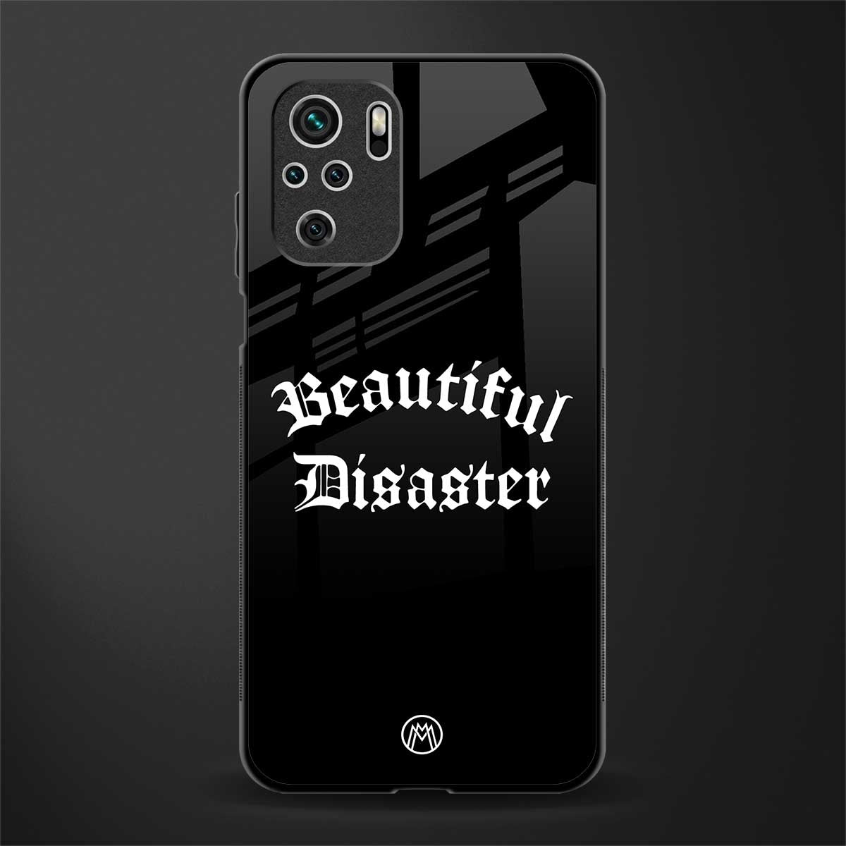 beautiful disaster glass case for redmi note 10 image