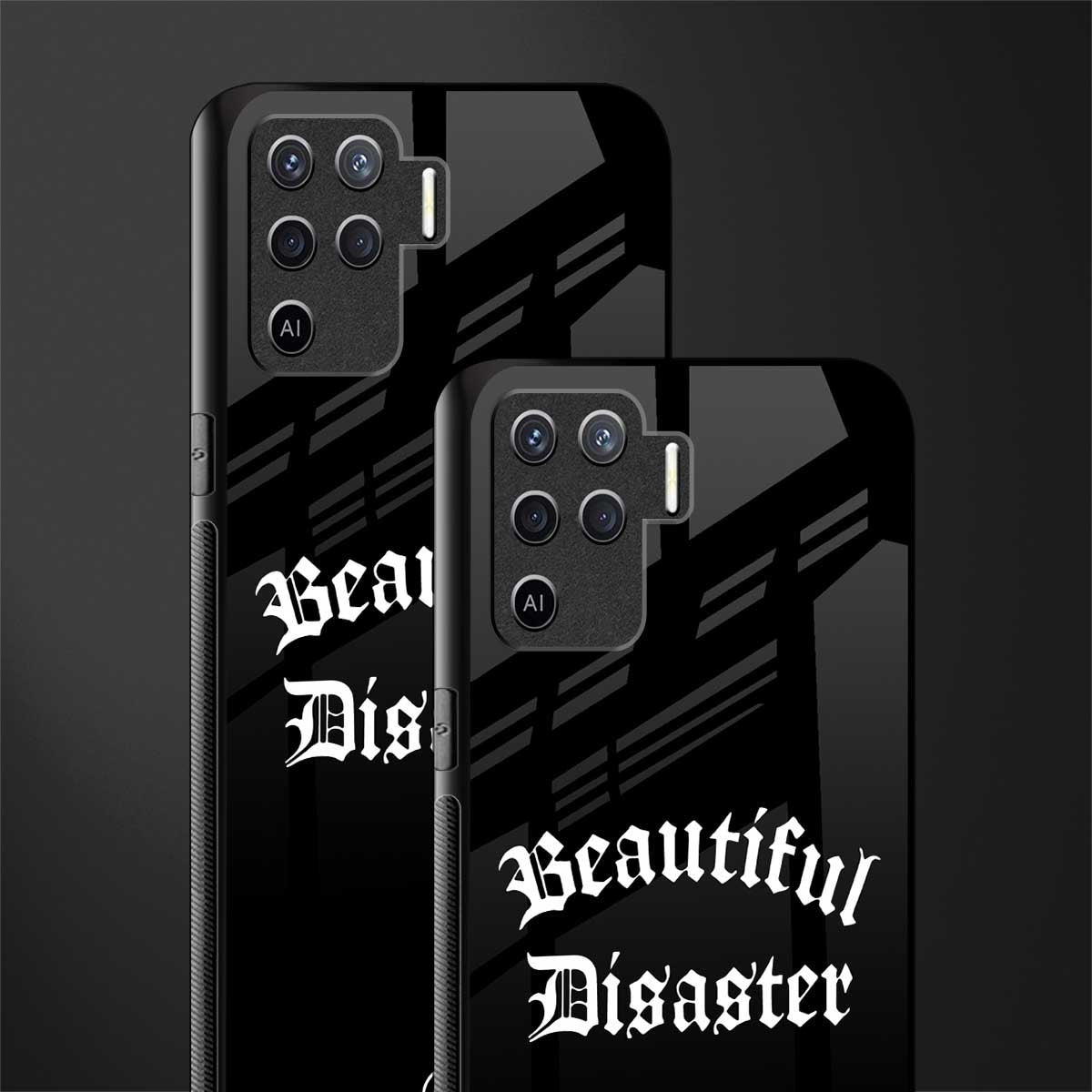 beautiful disaster glass case for oppo f19 pro image-2