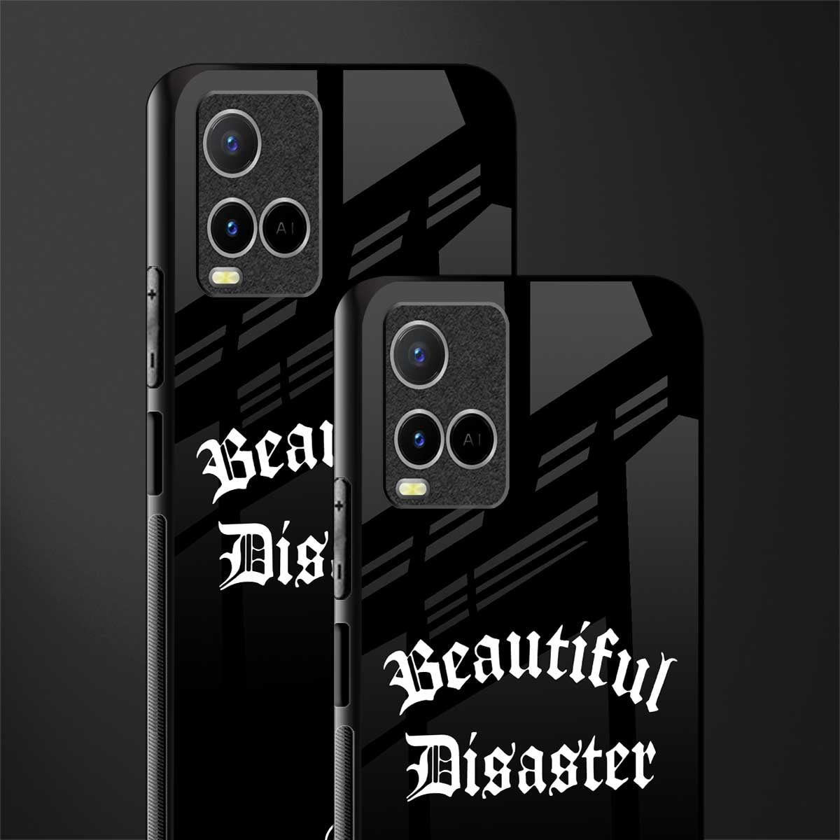 beautiful disaster glass case for vivo y21s image-2