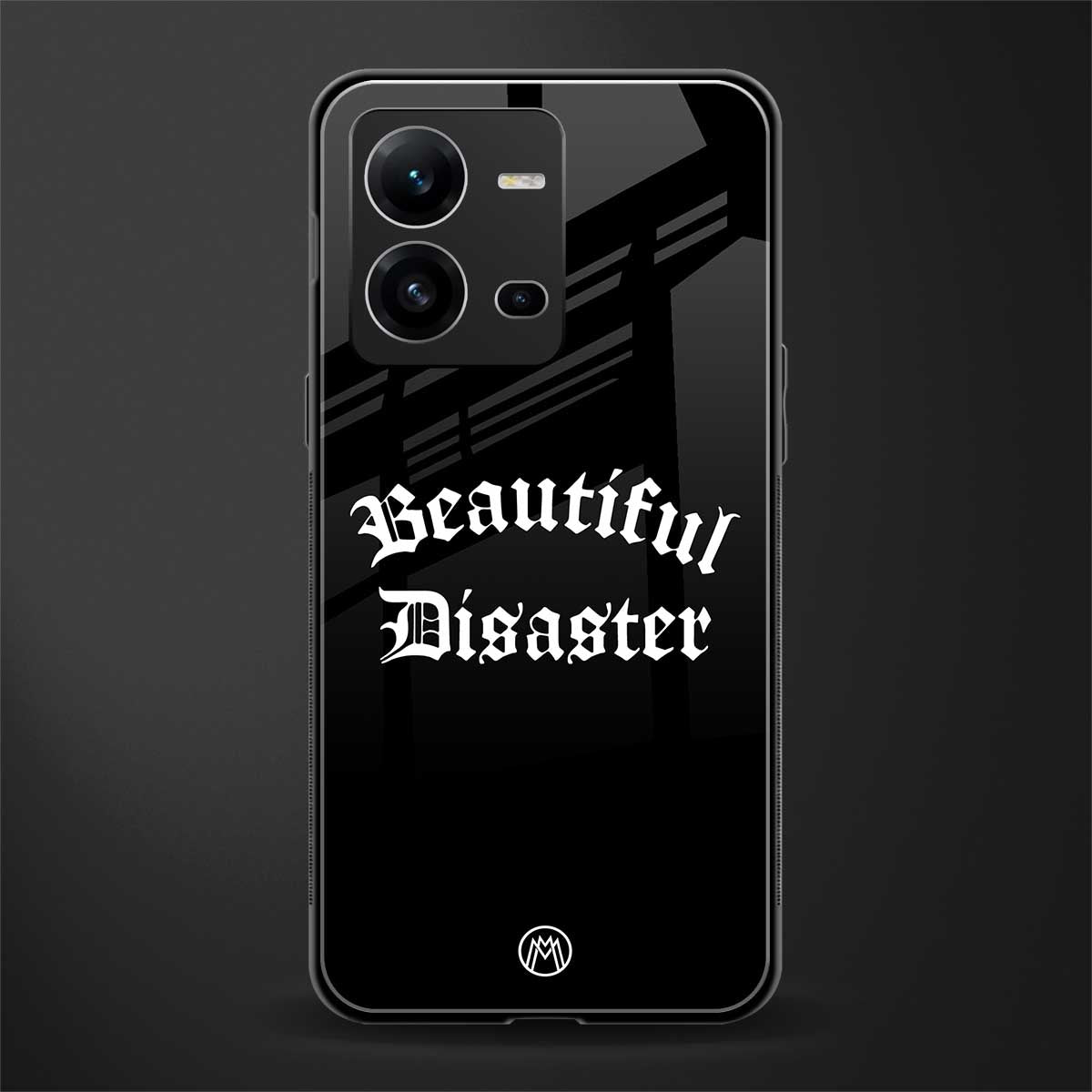 beautiful disaster back phone cover | glass case for vivo v25-5g