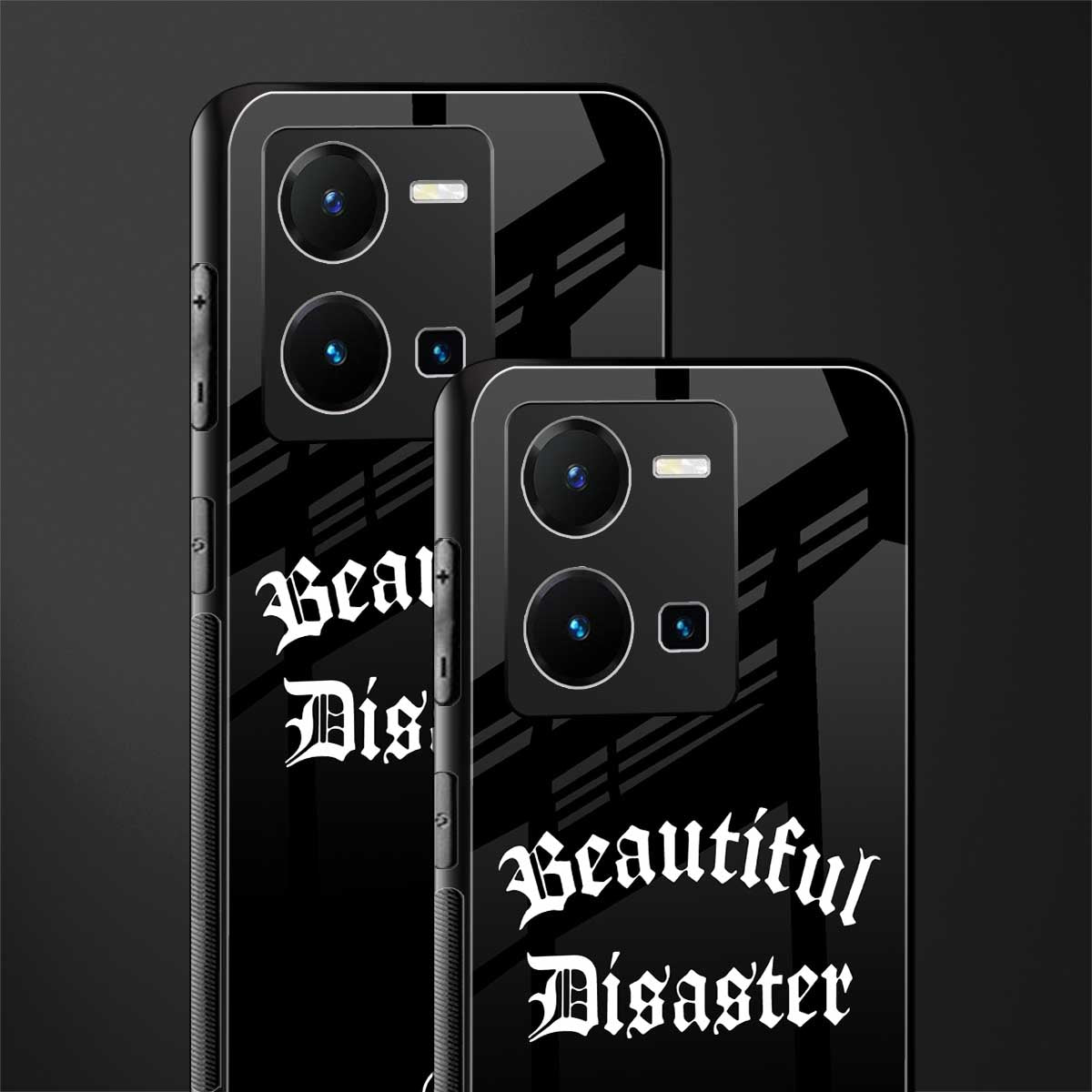 beautiful disaster back phone cover | glass case for vivo y35 4g