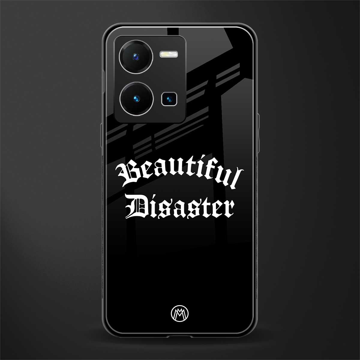 beautiful disaster back phone cover | glass case for vivo y35 4g