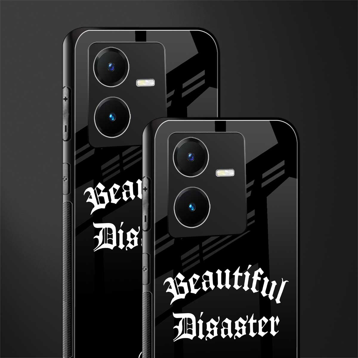 beautiful disaster back phone cover | glass case for vivo y22