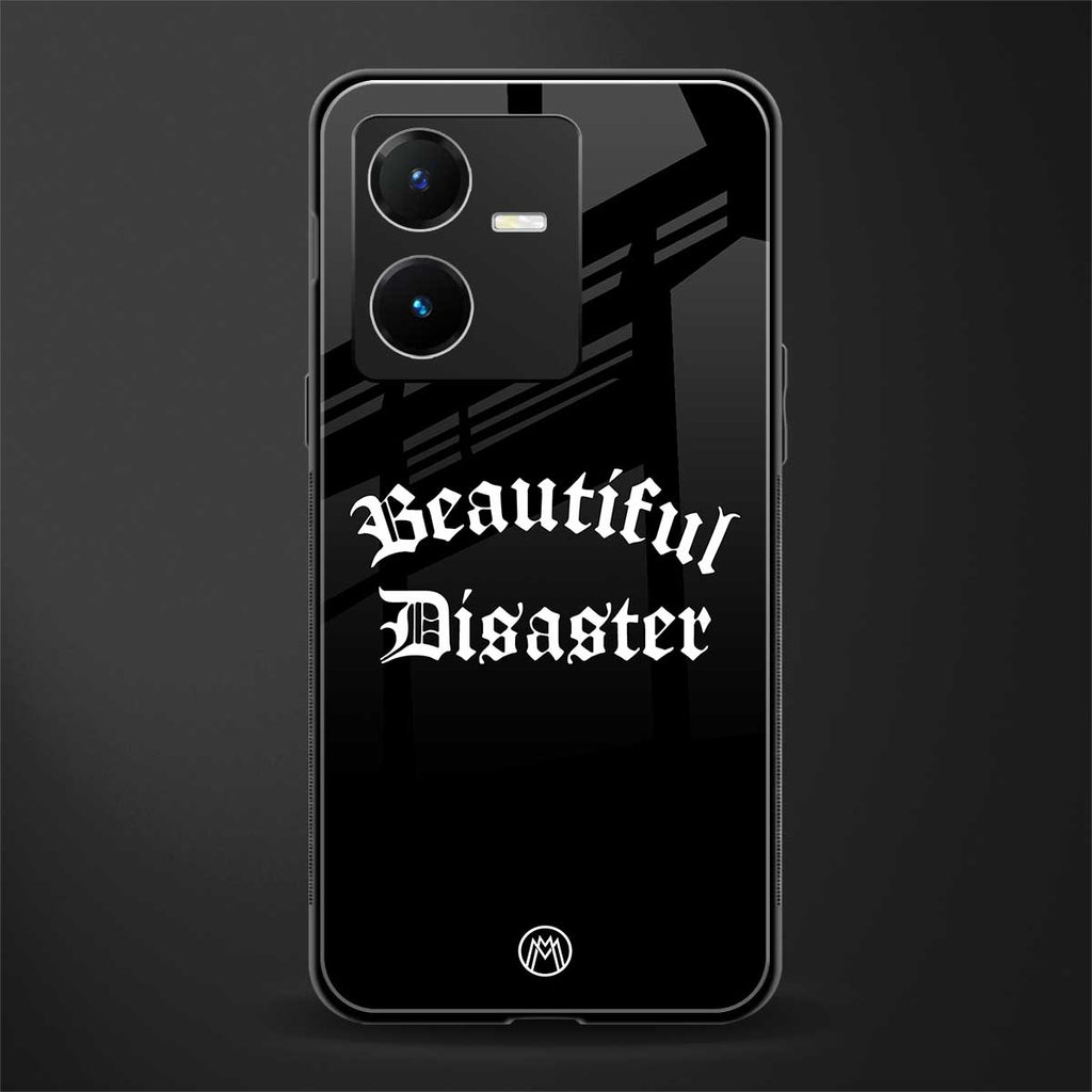 beautiful disaster back phone cover | glass case for vivo y22